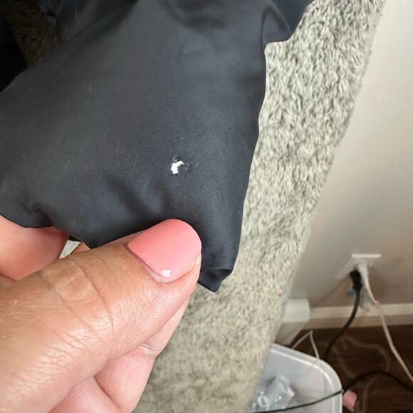 Marc New York Black Puffer Jacket Coat Down Filled M Medium Cinched Waist - Picture 9 of 13